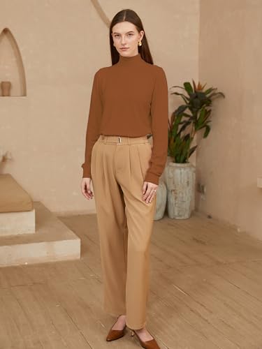Image of DAIMIDY Turtleneck Sweaters for Women Long Sleeve Pullover Tops | Knitted Material| Soft, Warm and Breathable| High Resilience and Tensile Strength Design| Business Casual Tops| Dailywear