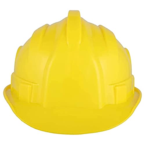 Image of Industrial Safety Helmet with Hard Hat and Ratchet for Outdoor Construction & Industrial Work - Yellow