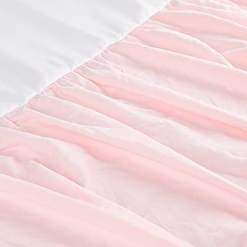 Blush Coral Pink Ruffle Crib Skirt Baby Girl Boys Nursery Bedding Dust Ruffle Skirt Sheet (Crib Skirt) #TOP6