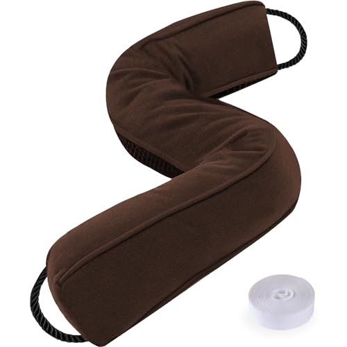 Image of Sunolga Door Draft Stopper Blocks Hot and Cold Air with Removable Washable Cover for Bottom of Door, All-Season Seal for Noise, Light, Door Sweep for Gaps Up to 3 inch, Home Essentials, 38 inch, Dark Coffee