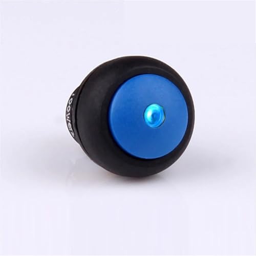 Interrupteur bouton-poussoir 12mm 24V LED autobloquant étanche IP67