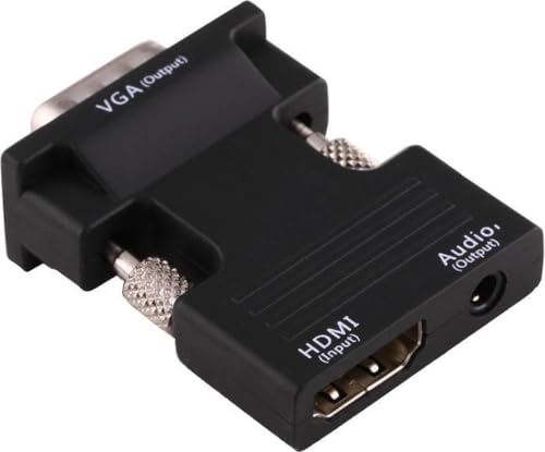 CHPN HDMI zu VGA Konverter mit Audioadapter Schwarz