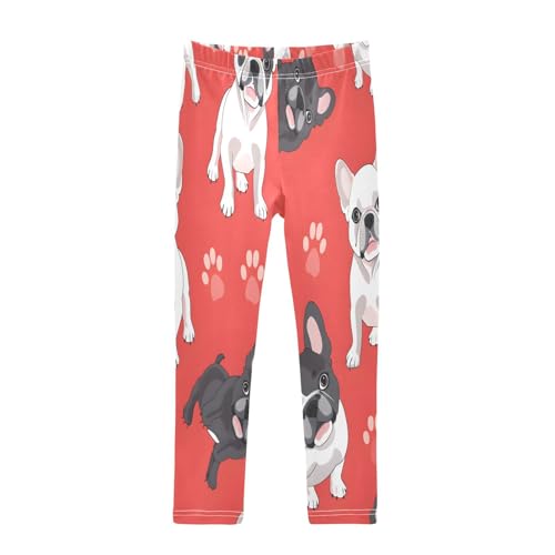Toddler Girls Leggings Printed Yoga Pants Leggings White Black Dog for Kids