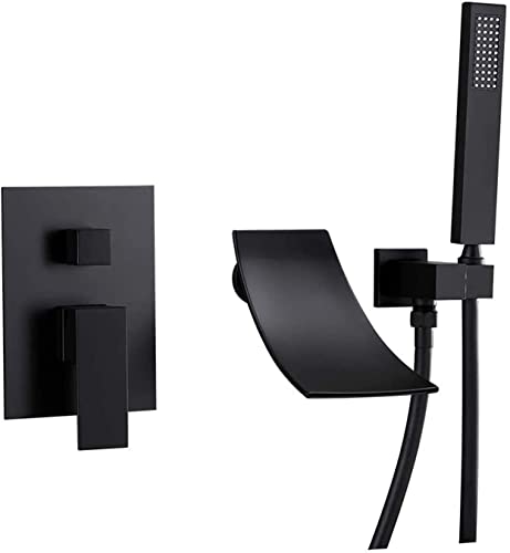 Robinets de douche noirs pour baignoire moderne et design épuré - 2
