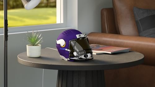 Image of NFL Echo Dot Bundle: Includes Echo Dot | Charcoal and Limited-Edition NFL Helmet Stand | Minnesota Vikings
