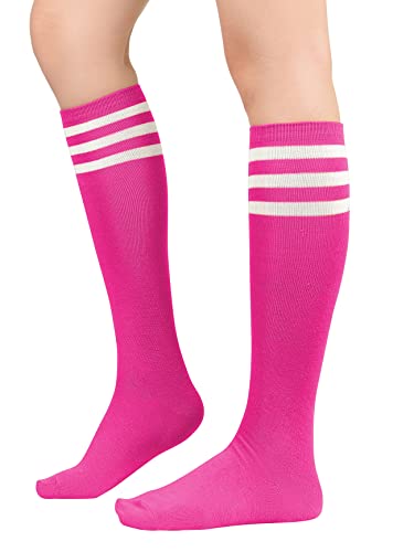 Image of American Trends Womens Athletic Knee High Socks Outdoor Sport Thigh High Stockings Casual Stripes Tube Socks