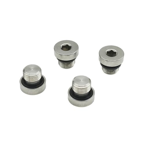 MEXEWORD 1 pz 1/8 - 2 BSP NPT Femmina Tappo Esagonale Raccordo for Tubo in Acciaio Inox 304 con Anello di Tenuta Bullone Esagonale Interno Raccordo for Tubo Olio Acqua(1)