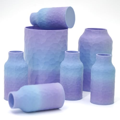 Image of Matte Rainbow Winter PLA 1.75mm 1kg 500mm /s High Speed 3D Printer Filament | Matte finish Gradient Blue Purple Hide layer lines Low warp No tangle Color Change 1kg spool 2.2lbs for Bambu Flashforge AMS