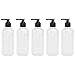 Produktbild TOPBATHY 5 Stücke Pumpflasche Nachfüllbar Pumpspender Leer Seifenspender Handgel Pumpe Gelspender Reise Hygiene Reinigung Flüssigkeiten Flasche für Küche Bad Außen (300ml)