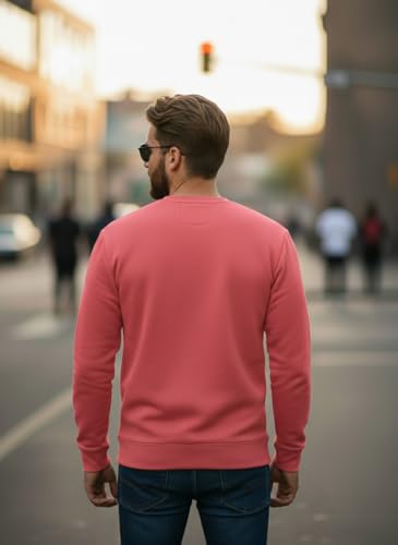 Image of Men Regular Fit Fleece ||Maroon||Round Neck Printed||Sweatshirt-JM3763