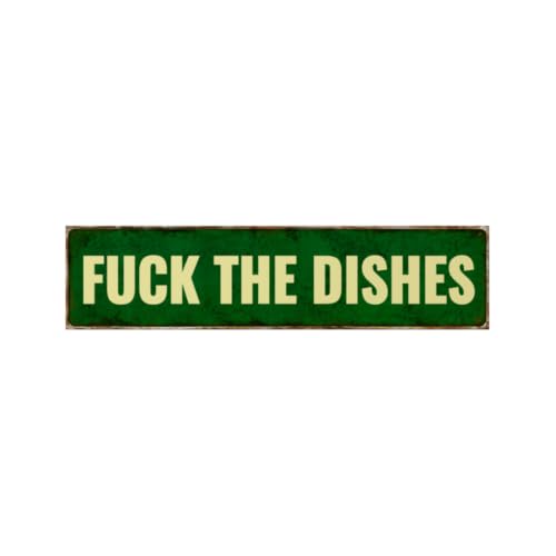 Funny Aluminum Tin Sign Rustic Green Vintage Wall Decor 16x4 Inch - image 1
