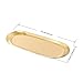 OYWOBET 9x3.8Inch Gold Stainless Steel Decorative Tray, Oval Stainless Steel Small Serving Trays for Tea Fruit, Jewelry Plate, Decorative Storage Tray