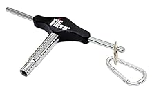 High tension drum key from Vic Firth Long arms give more leverage to add tension Plastic grip to keep your hand confortable Polished steel Includes carabina to keep key secure and to hand