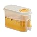 Dozownik napojów z kranem do lodówki, 3,9 l dozownik wody z wkładką, dozownik do soku mlecznego, lemoniada, dozownik do napojów biurowych, na kemping, sok (biały)