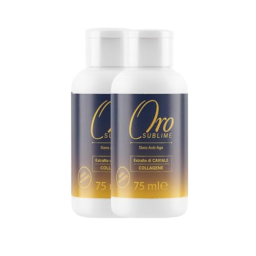 Crema Viso Antiage Oro Sublime 150 ml – Idratante, Antirughe con Acido Ialuronico & Oro Colloidale – Pelle Luminosa - Illuminante e Tonico