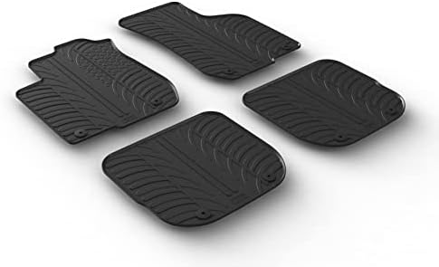 SERIE 4 TAPPETI - TAPPETINI IN GOMMA 3D NERI PER CITROEN C1 05->14-3/5 PORTE