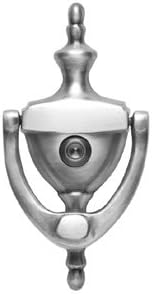 Traditional Door Knocker 6 in. with Eyeviewer Satin Nickel