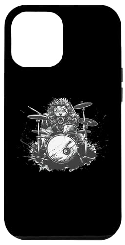 Design Dark Goth Drummer Lion per gli amanti della musica Heavy Metal, Metal e Hardcore Punk. Edgy e ribelle rock n roll design perfetto per musicisti, batteristi, e Goths.