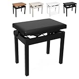 【Amabile公式】アマービレ ピアノ椅子 PC700 高低自在椅子 無段階 高さ調整可能 45～53cm 子どもから大人まで ヤマハ・カワイなどの各種メーカー対応 アップライト用 グランドピアノ用 電子ピアノ用 (BK ブラック)