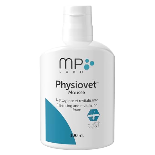MP Labo Physiovet® Mousse 100 ML - Mousse Nettoyante et Revitalisante sans Rinçage pour Chien et Chat - Parfum Amande