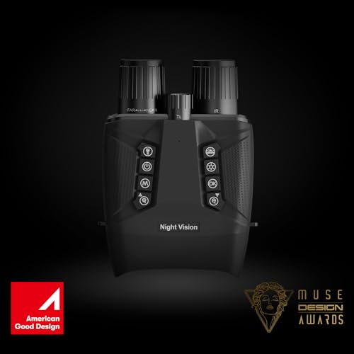 Image of VisioGear Night Vision Binoculars - Eagle Pro 4K Night Vision Goggles for Adults with Upgraded CMOS Sensor, 2600FT Range, 850nm IR Illuminator, 5000mAh Battery, 32GB SD Card, Stealth Black