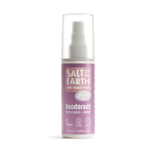 Salt Of The Earth Natürliches Deospray, Pfingstrosenblüte - Vegan, Langanhaltender Schutz, Nachfüllbar, Ohne Tierversuche - 100 ml