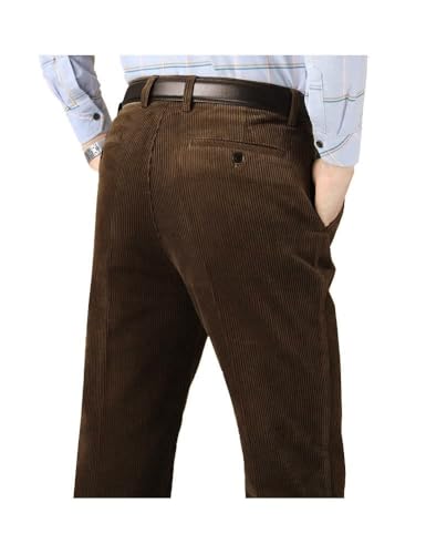 Kinghua Men's Pleated Front Corduroy Pants Casual Relaxed Fit Straight Leg Corduroy Pant2