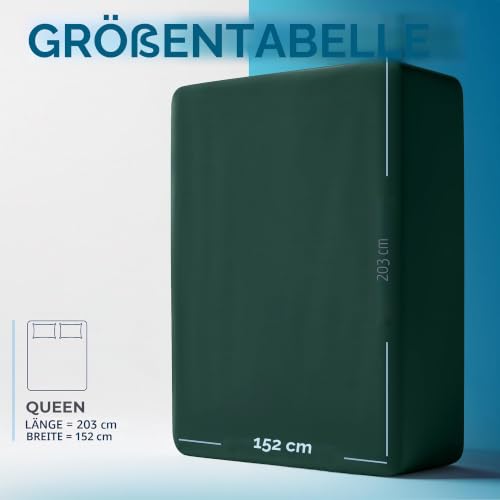 Utopia Bedding Queensize-Spannbetttuch mit extra tiefen Taschen, passend für Matratzen bis zu 53,3 cm, schrumpf- und farbbeständig… – Ansicht 2