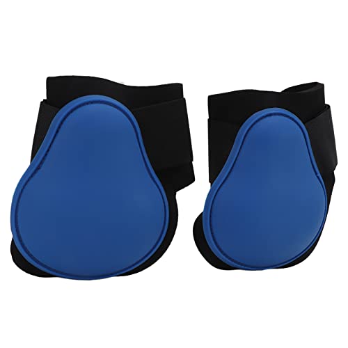 Gavigain Horse Tendon Boots Soft Protective Flexible Shell Equestrian Competition Horse Leggings (Blue hind Legs L 7.5x7.5x15cm / 3x3x5.9in)