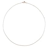 Delicate 18k Rose Gold Plated Thin Chain Adjustable Choker Necklace | Available in Gold, Rose Gold, or Silver (13', 14', 15', 16', 17' Lengths) | Perfect Chain Necklaces for Women (Rose Gold)