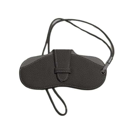 Image of FASHIXD Glasses Case Portable Travel Sunglass Case with Lanyard Eyeglass Pouch Bag Sunglass Holder for Purse For Women Men (Classic-Black)