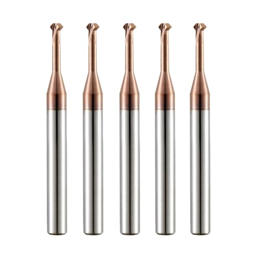 LUOCUT 90 Degree Chamfer End Milling Cutter Front&Back Deburrer Solid Carbide Coated for Metal Hole Internal Burr Removal CNC Tool - 5pcs D3.0 * 4 * 9 * 50 * 90°