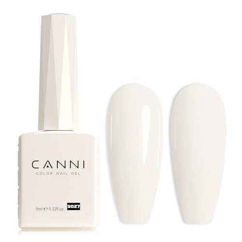 Image of CANNI Milky Gel Nail Polish, 1Pcs White Gel Polish Color High Gloss Soak Off UV Nail Manicure Salon DIY