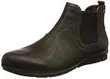 Verschluss: Gummi THINK! Herren King Leder gefütterte nachhaltige Chelsea-Boots, 0000 SCHWARZ/Kombi, 44 EU