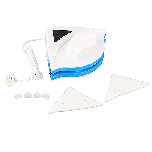 Image of Double-Sided Magnetic Window Cleaner for Single Glazed Windows Indoor & Outdoor Glass Cleaner with Scrubber Brush Strong Magnet Window Cleaning Tool