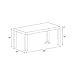 DHP Parsons Modern Coffee Table, White