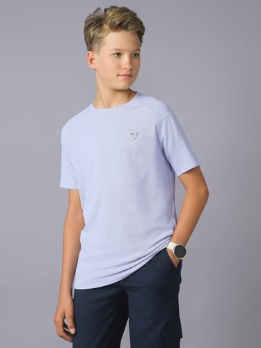 Image of TECHNOSPORT Boys Round Neck Slim Fit Sports T Shirt MATPIQ UPF50+ Polyester Raglan Sleeve Tshirt for Boys School Outdoor Play Sports Casual Slip On
