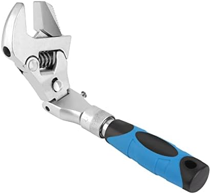 LASIEYO Adjustable Wrench, 10" to 12" Crescent Wrenches with 180° Rotating Head Wrench tool, Cr-V Chrome Vanadium Steel