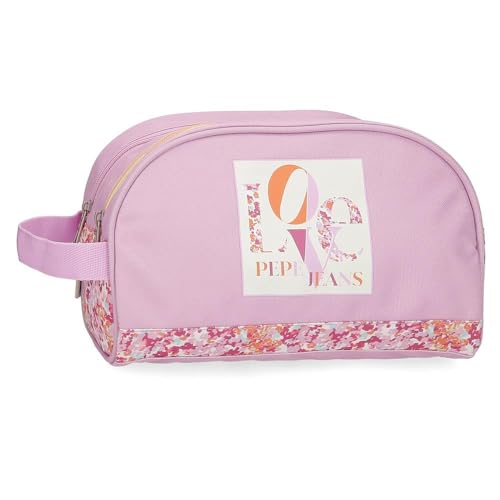 Pepe Jeans Sandra Nececer Adaptable Pink 26x16x12cm Polyester by Joumma Bags by Joumma Bags, Pink, Nececer Adaptable, Pink, Nececer Adaptable
