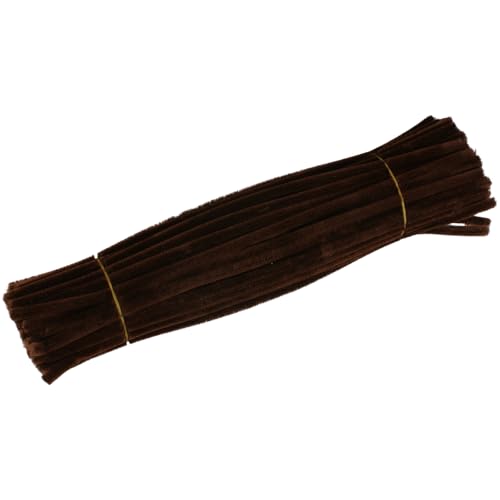 Pfeifenreiniger 30cm Pfeifenputzer Ø 5mm Biegeplüsch Chenilledraht Basteldraht (25 Dunkelbraun 300 x 5 mm)