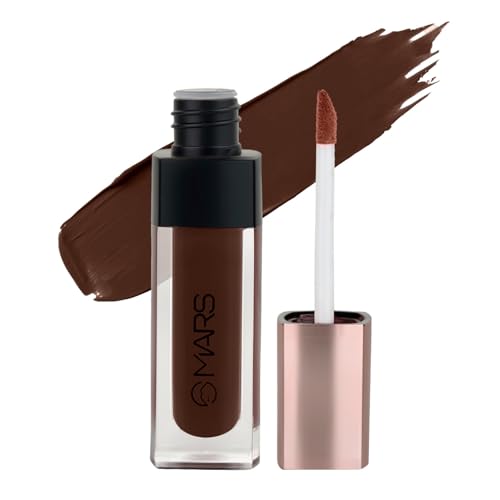 Image of MARS Popstar Non-Drying Liquid Mousse Lipstick for Women with Matte Finish | Lightweight and Non-Sticky Formula | Up to 12 Hour Long Lasting | Transferproof & Waterproof (6.0ml) (26-Brownout)