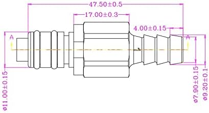 5/16 Plastic Air Hose Barb Beer Line Quick Connector With Shut Off Beer Tubing and Gas line Check Valve Quick Disconnect In-Line Set Food Grade Homebrew Kegging