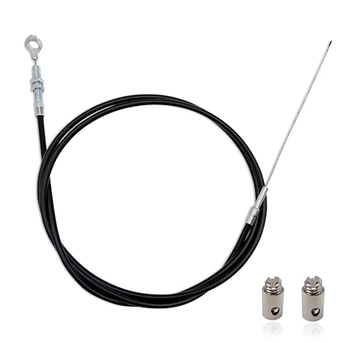 Nowkont 1 PC Car Throttle Control Assembly, Looped 71-inch Throttle Control Cable with Sleeve Cable, Modification Replacement Repair Parts, Suitable for Most Cars, Karts, and Bicycles (Black)