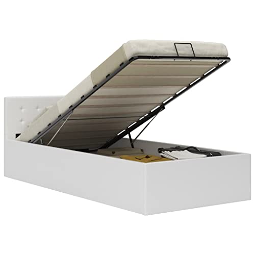 Lumanois Cama canapé hidráulica Cuero sintético 90x200 cm,Mobiliario,Camas y somieres,33.55kg-285516