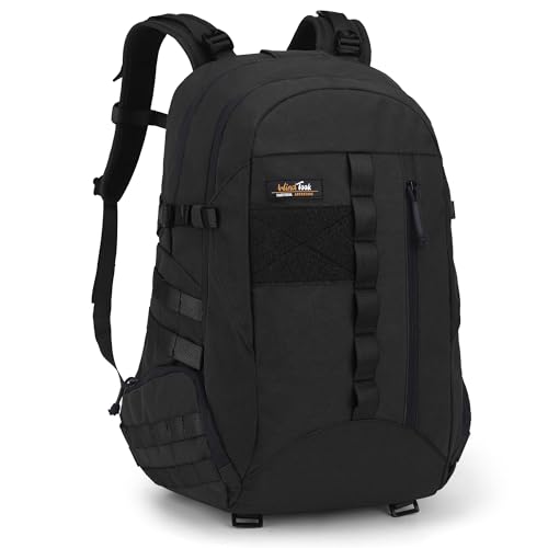 WindTook 40L Military Tactical Backpack for Men and Women,Molle Hiking daypacks Assault Pack 3 Day Bug Out Bag for Camping Travel Army Hunting Gym Rucksack Survival (Black)