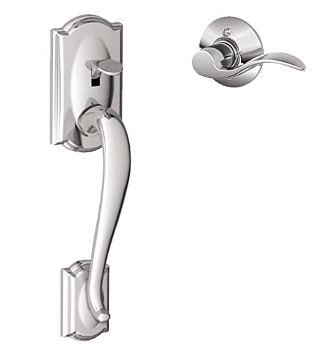 Image of Schlage FE285-CAM-ACC-LH Camelot Lower Handleset for Electronic Keypad with Acce, Polished Chrome