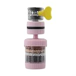 Shophubio Kitchen Tap Water Filter Faucet Mount Purifier System with Proof Aerator Attachment for Easy Install Drinking Water Cleaner Device Green(Pink)
