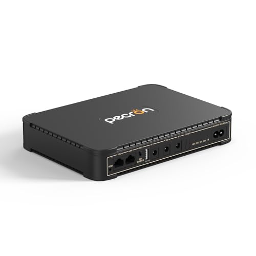 Image of PECRON D39 DC UPS Battery Backup, 38.48Wh Small UPS for WiFi Router /Modem /Security Camera /Phone, Uninterruptible Power Supply with PoE Port, 5V /9V /12V DC5521 Port, 5V USB-A