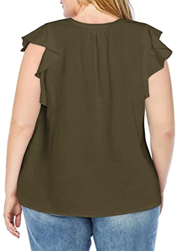Eytino Plus Size Women's Summer Casual Blouse