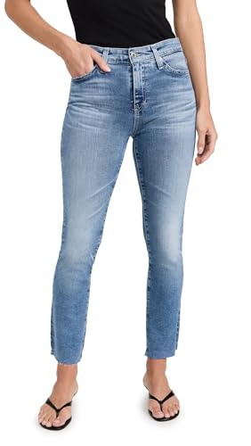 AG Adriano Goldschmied Women's Mari High Rise Slim Straight Crop Jeans